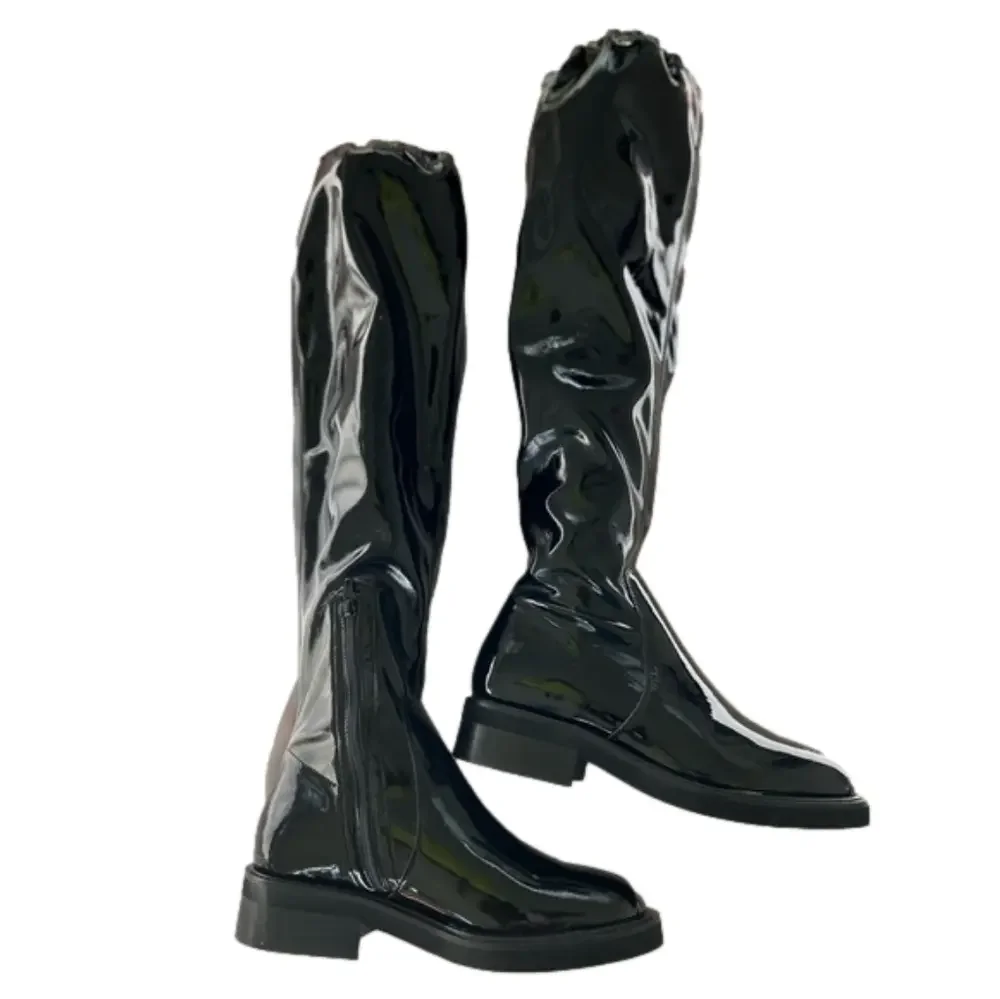 Free People Go Go Gloss Over the Knee Size 40/9 Boots NEW Patent Leather